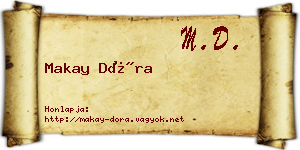 Makay Dóra névjegykártya
