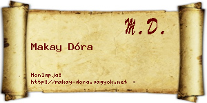 Makay Dóra névjegykártya