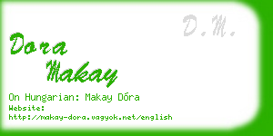 dora makay business card
